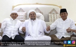 Amien Rais-Habib Rizieq-Prabowo. Keakraban trio yang mulai goyah. Foto: JPPN