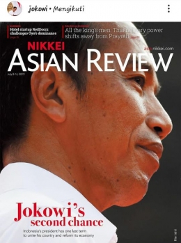 Sampul Majalah terbitan Jepang yang diupload oleh Jokowi di Instagramnya @jokowi.