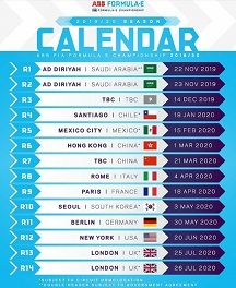 Kalender Formula E 2019-2020/Motorsport.com