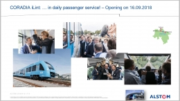Kereta Coradia iLint dalam Operasional Harian Pertamanya Pada 16 September 2018. (Sumber : Alstom)