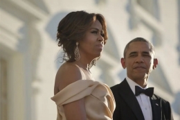 Michelle Obama saat Sumpah Presiden Obama (sumber NBC News)