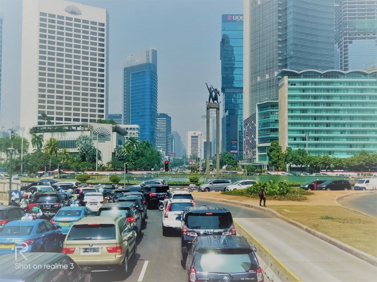 Pemandangan Bundaran HI, Kamis 18/07/19 (foto: dokpri)