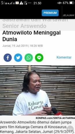 Tangkapan layar dari kompas.com