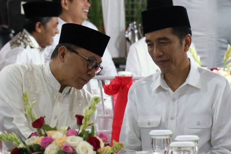 Ketua MPR RI sekaligus Ketua Umum PAN Zulkifli Hasan dan Presiden Joko Widodo | kompas.com