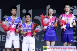 Dua ganda campuran Tiongkok, mendominasi ganda campuran/Foto: Twitter Badminton Ina