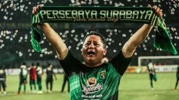 Wawali Surabaya Wisnu Sakti Buana saat mendukung Persebaya/Indospot.com