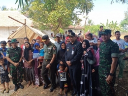 Suasana kunjungan Waaslog Kasad Brigjen TNI Isdarmawan Ganemoeljo di Posko TMMD Kodim 0510/Tigaraksa