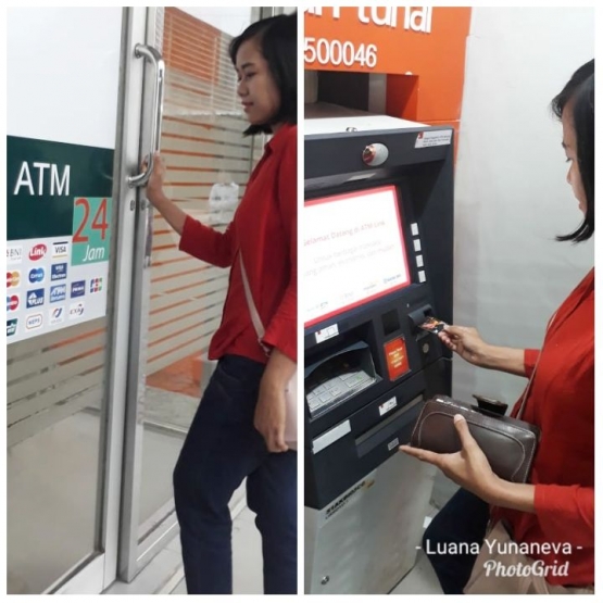 Meski saya memiliki rekening di Bank BRI, saya tetap bisa bertransaksi dengan mudah di ATM Bank BNI karena di bagian depan ATM tertera logo PRIMA berwarna biru (foto: dokpri)