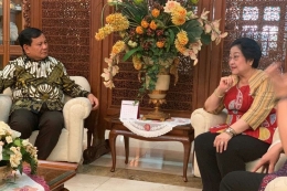 Pertemuan Megawati Soekarno Putri dengan Prabowo Subianto (Kompas.com)