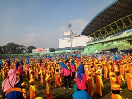 Acara yang diselenggarakan Sabtu (27/7) pukul 7 pagi di Stadion Gajayana Malang. (Dokpri/Safira)