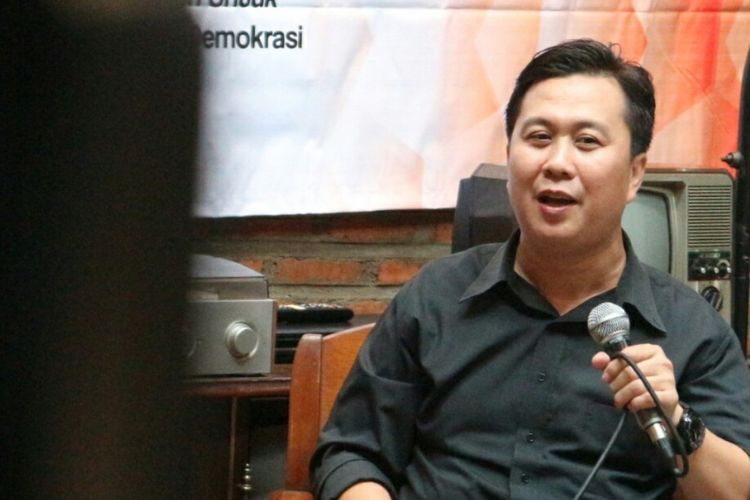 Deputi Koordinator Indonesia Corruption Watch (ICW), Ade Irawan ketika ditemui dalam sebuah diskusi di Jakarta, Sabtu (24/3/2018)-KOMPAS.com/MOH NADL