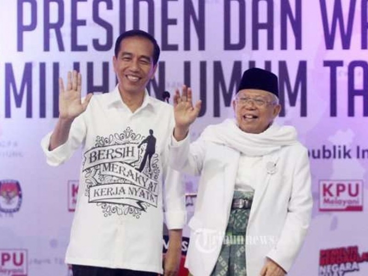 Duet Jokowi-Ma'ruf Amin, sumber : tribunnews.com