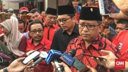 Sekjen PDI-P Hasto Kristiyanto (CNN Indonesia/Joko Panji Sasongko)