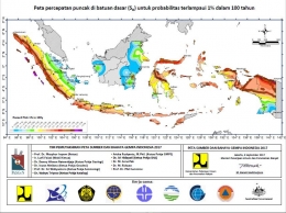 Peta sumber dan bahaya gempa 2017. (Kemen. PUPR)