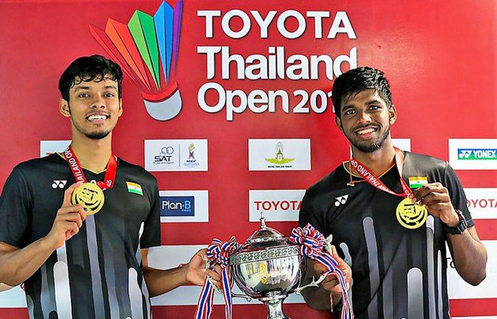 Ganda putra India, Rankireddy/Shetty, juara di Thailand Open dengan mengalahkan juara dunia 2018| Foto: Deccan Herald