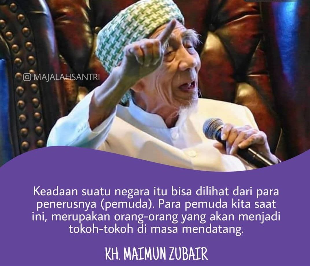 KH. Maimoen Zubair bicara tentang pemuda (Majalah Santri)