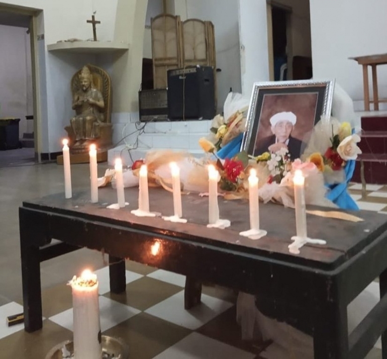 Penghormatan Almarhum Mbah Moen di Gereja Katolik Purwokerto/Instagram NU