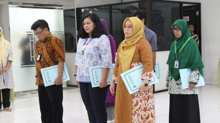 Deskripsi : Para Pejabat Managerial Non Struktural RSKO Jakarta yang dilantik pada, 6 Agustus 2019 | Sumber Foto: dokpri