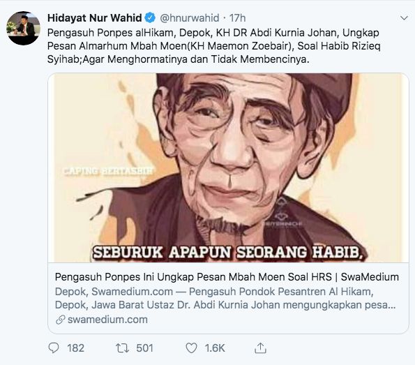 Bagaimana Sebenarnya Pesan Mbah Moen Soal Habib Rizieq Halaman