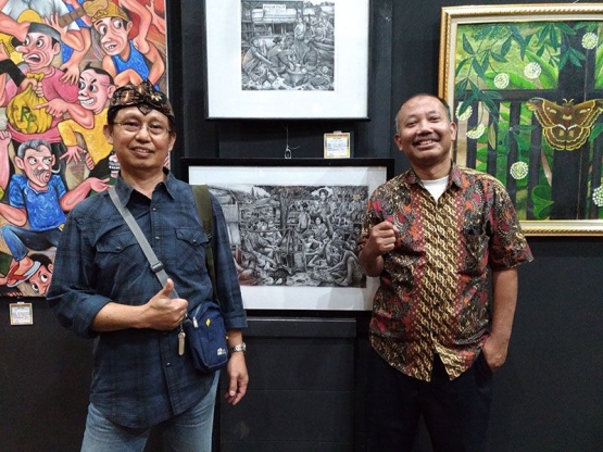 John Rudolf Sumule dan M.Sobirin, keduanya seniman asal Bandung Barat | dokpri