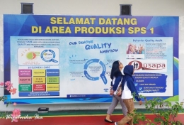 Salah satu spot di pabrik Aqua di Klaten, Jawa Tengah