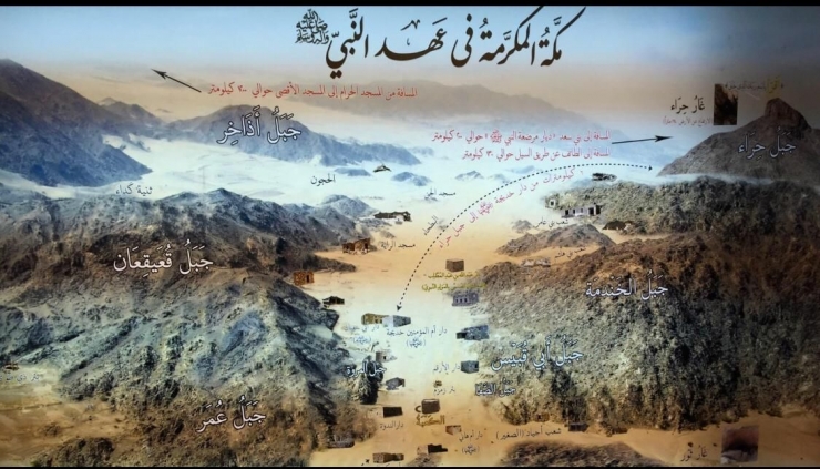 Sumber: aljazeera.net. Gambar ilustrasi wilayah Makkah dan sekitarnya di zaman Nabi Muhammad saw.