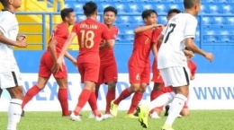 Kahfi dkk menang telak 6-1 atas Brunei Darussalam U-18 (sumsel.tribunnews.com)