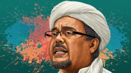 Habib Rizieq Shihab, sang imam besar FPI | Ilustrasi gambar : www.polhukam.id