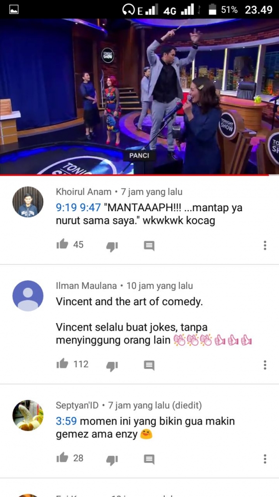 Komentar-komentar viewers Tonight Show. (Dokpri/SS/Youtube/TonightShow)