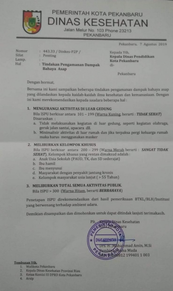surat edaran. (dok. pribadi)