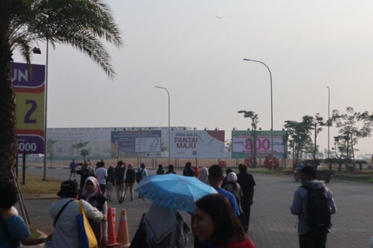 Rombongan CLICK Kompasiana sampai di Pantai Maju, Jakarta. Dok. Pri