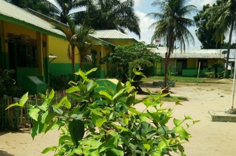 Di halaman ditanami pohon jambu juga beberapa pohon kelapa sehingga menambah keteduhan lapangan. Foto: Dedy Hutajulu