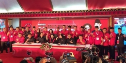 Megawati Soekarnoputri bersama pengurus DPP PDIP periode 2019-2024 di Bali | waspada.co.id
