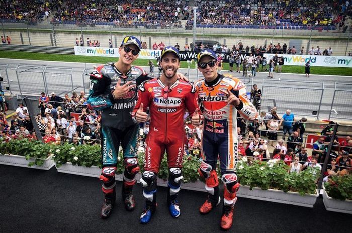 Podium juara Moto GP Austria 2019, sumber: https://www.ntvspor.net