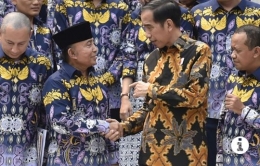 Presiden Jokowi di suatu acara. Sumber: Antara Foto/ Puspa Perwitasari