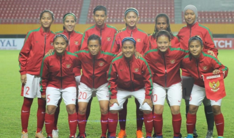 Pemain timnas Indonesia wanita. (Sportku.com)