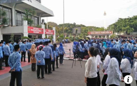 Para PNS mengikuti suatu acara.sumber : Kompas.com/ Christoforus Ristianto