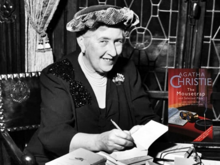 Agatha Christie mengolah ide cerita dengan tulisan tangan (doc.History.com,Goodreads/ed.Wahyuni)