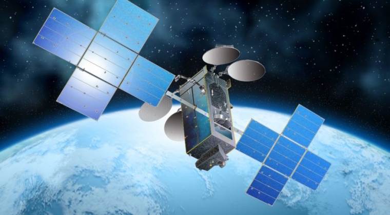 Ilustrasi Satelit Internet (Sumber: spacenews.com)