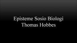 Episteme Sosio Biologi Thomas Hobbes