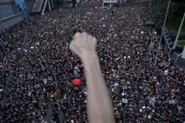 Situasi demonstrasi di Hong Kong. Disalin dari: thediplomat.com