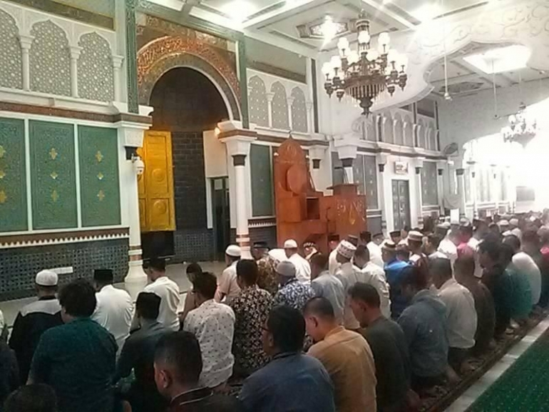 Shalat pada hari Idul Adha 1440 H di Masjid Raya Baiturrahman Banda Aceh/dokpri