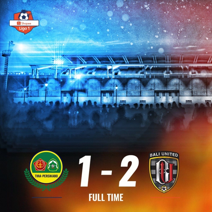 Hasil akhir big match di Stadion Pakansari (15/8). (Twitter.com/Liga1Match)
