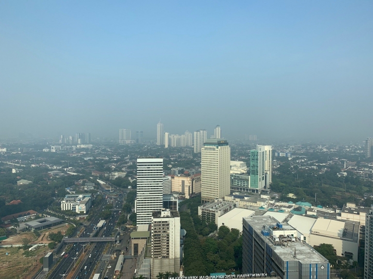 Panorama Jakarta pada tanggal 4 Agustus 2019