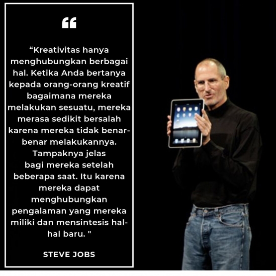 kutipan dari Steve Jobs (dokumentasi Himam Miladi)