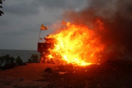 Replika kapal wangkang yang dibakar/Dok: PMPG 