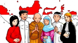 Indonesia dalam Bhineka Tunggal Ika. Sumber: ilmudefinisi.com 