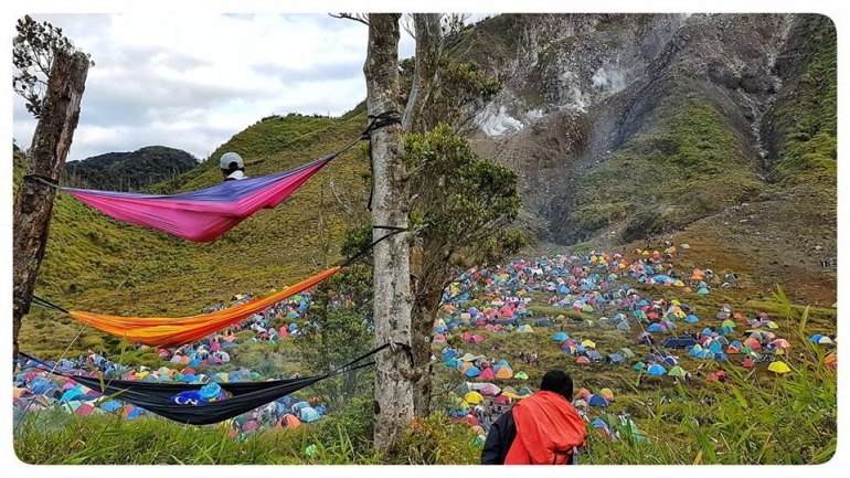 Suasana Sabtu pagi 17 Agustus 2019 di gunung Talang (Dok Pribadi) 