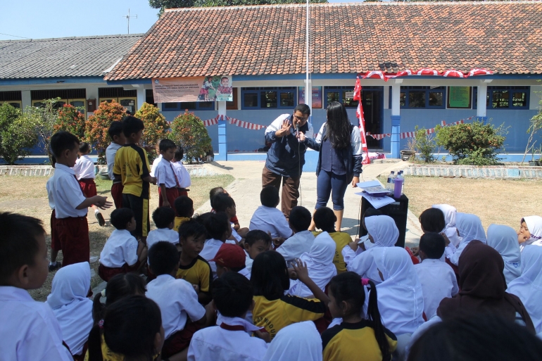 Edukasi cara mencuci tangan yang baik dan benar (Dokpri)