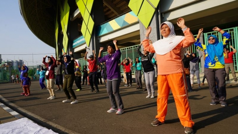 Senam Pagi Bersama Pengunjung CFD di Bekasi - Foto: Dokumentasi Panitia